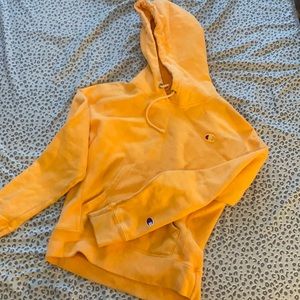 yellow champion hoodie